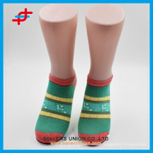 OEM service summer fashion new design bright colour stripe knitted ankle socks